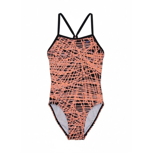 Nike Other - Nike Women's One Piece Swimsuit Black Orange Abstract Size 10 (36) B0064
